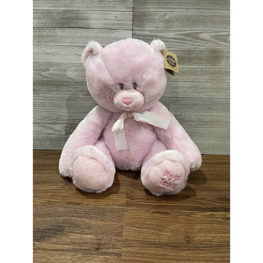 The Petting Zoo My 1st Teddy Pink Stuffed Bear Plush NWT*